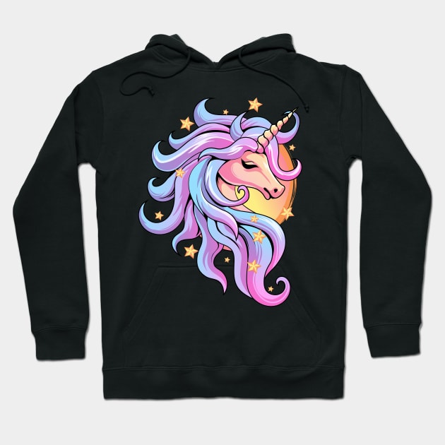 Pastel Goth Unicorn Hoodie by DionArts